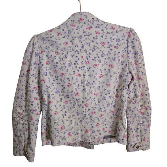 Rebecca Taylor Vine Leather Jacket Vanilla Lamb Leather Motorcycle Jacket Size 2 - Picture 4 of 9